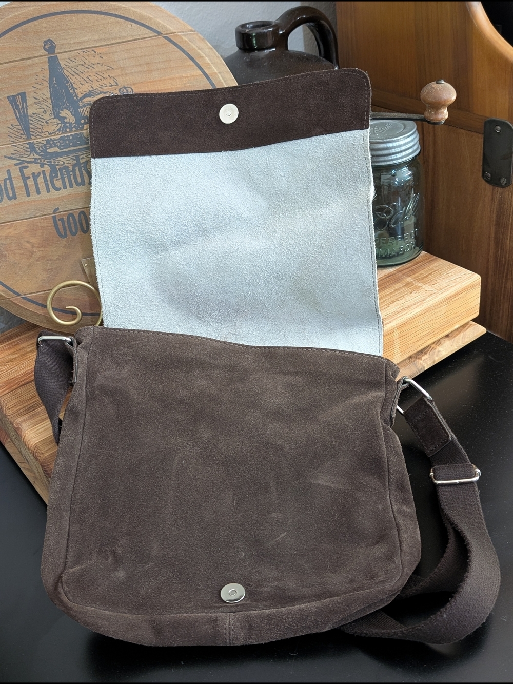 Cowhide Leather Crossbody Bag | Made in Italy Maurizio Taiuti Coastal Cowgirl - Picture 3 of 16